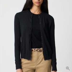 J.Crew Classic Black Cardigan – Effortless Staple, Size M